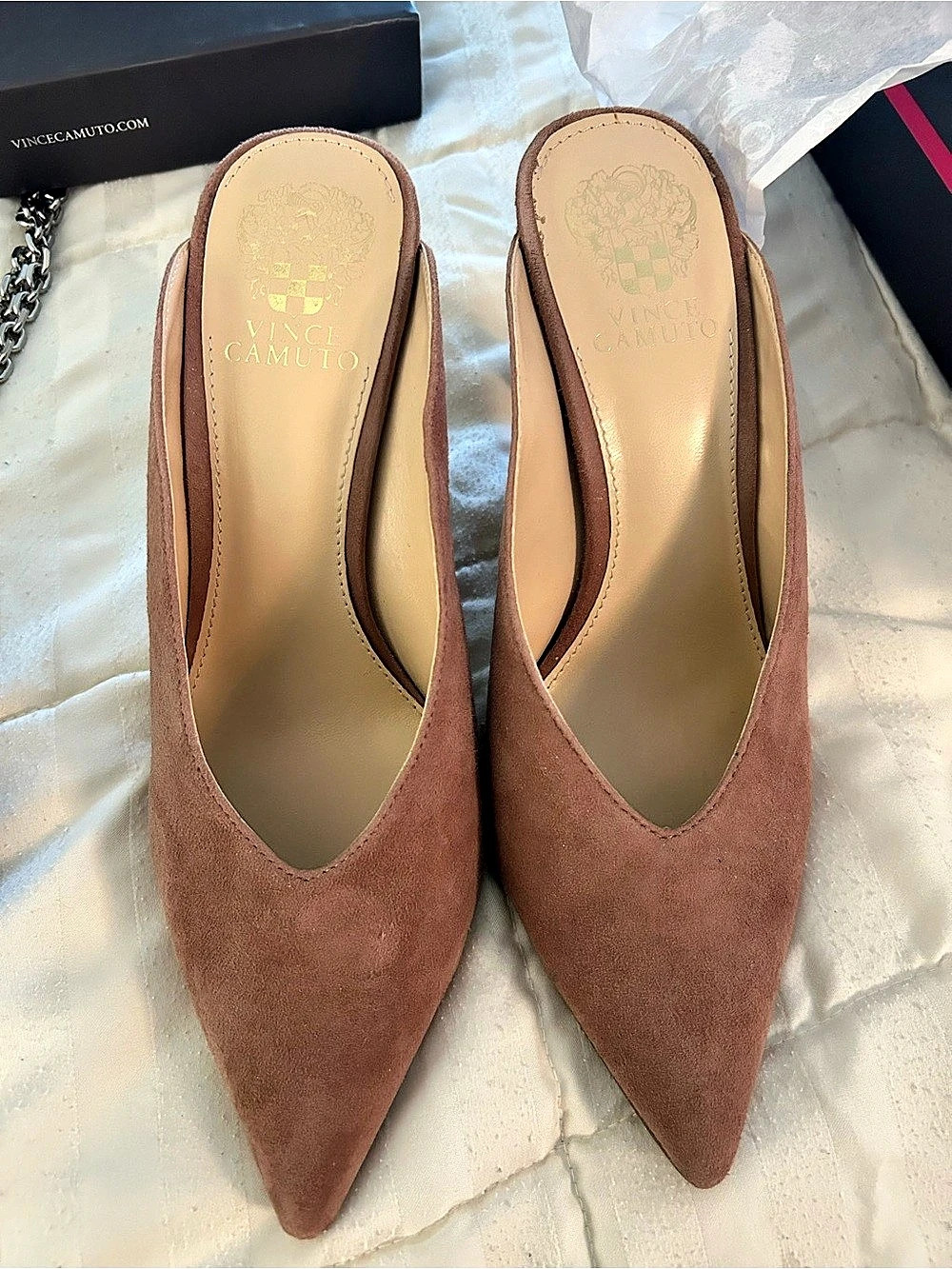 Vince Camuto Pointed-Toe Heels in Brown US 8.5 M